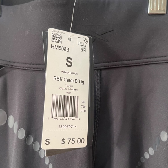 Cardi B x Reebok Black Leggings Size Small - Picture 3 of 4